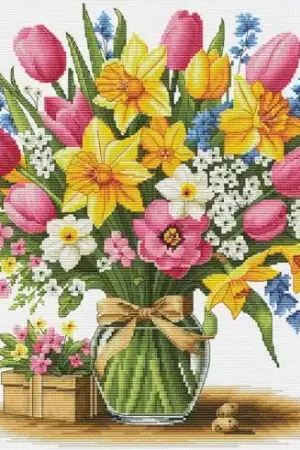 kit ricamo a punto croce - Profumo di fiori - Nova Sloboda Promozione Esclusiva