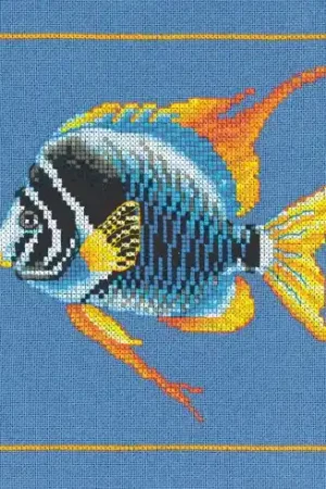 Solo Oggi kit ricamo a punto croce - Pesce zebra di fuoco - Lanarte