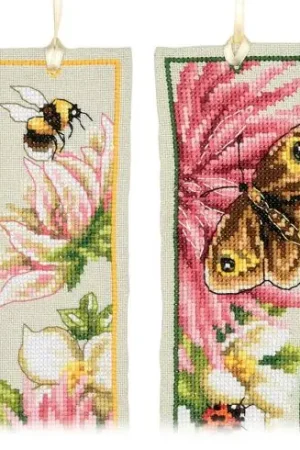 Più Venduto Kit segnalibro da ricamo - Dalia rosa - Lanarte