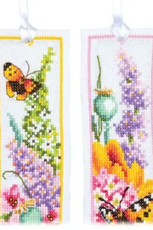 Pagamento Sicuro Kit segnalibro da ricamo - Mazzo di fiori - Lanarte