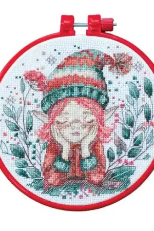 Kit per ricamo a punto croce con tamburo - Perso nei suoi sogni - Abris Art Professionale