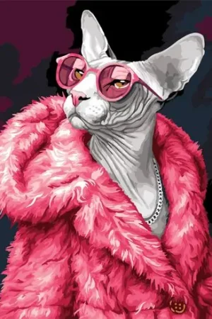 Ultime Pezzi Kit di pittura per numero - Sfinge affascinante - Wizardi