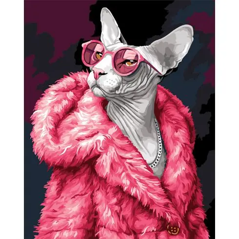 Ultime Pezzi Kit di pittura per numero - Sfinge affascinante - Wizardi