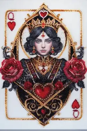 Nuova Collezione Kit di ricamo con perline - La regina di cuori - Abris Art