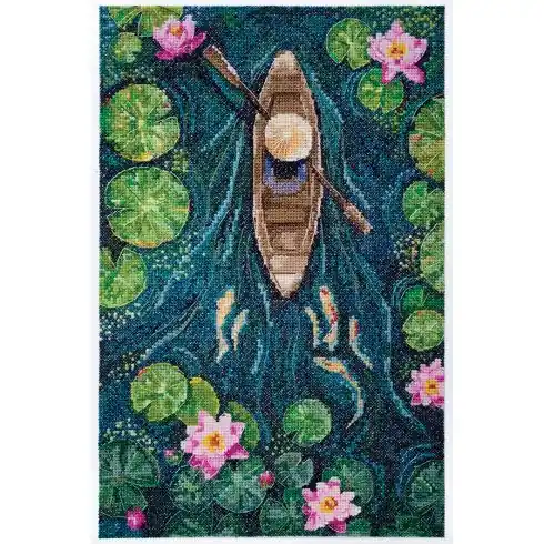 Offerta Speciale kit ricamo a punto croce - In barca - Abris Art