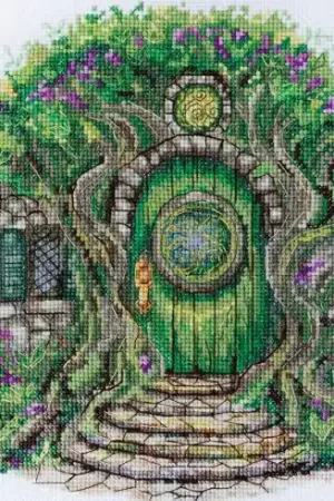 A Buon Prezzo kit ricamo a punto croce - Dove vivono gli elfi - Abris Art