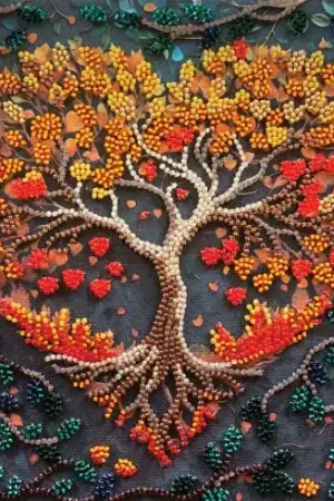 Reso Gratuito Kit di ricamo con perline - Sensazioni di calore - Abris Art