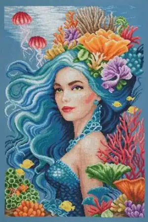 kit ricamo a punto croce - La bellezza dell'oceano - Lanarte Prezzo Di Fabbrica