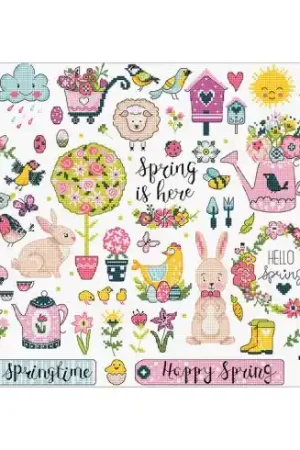 kit ricamo a punto croce - Campionario di primavera - Letistitch Occasione Imperdibile