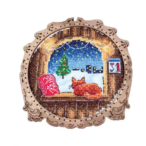 Kit di ornamenti da ricamare - L'inverno alla finestra - MP Studia Professionale