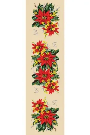 Canovaccio antico - Poinsezia - Gobelin. L Quantità Limitata