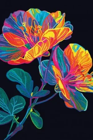 Kit ricamo diamante - Neon floreale - Diamond Dotz Professionale