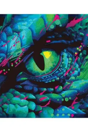 Quantità Limitata Kit ricamo diamante - Occhio di drago al neon - Diamond Dotz