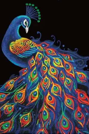 Compra Adesso Kit ricamo diamante - Pavone neon - Diamond Dotz