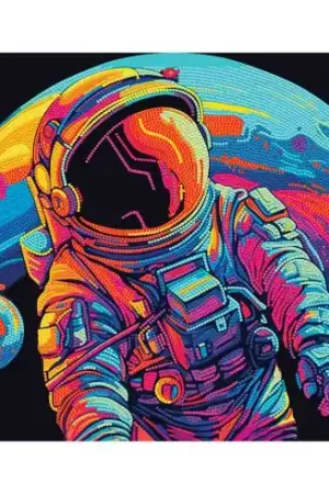 Promozione Esclusiva Kit ricamo diamante - Astronauta al neon - Diamond Dotz