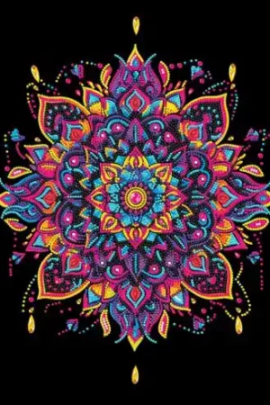 Prezzo Basso Kit ricamo diamante - Mandala al neon - Diamond Dotz
