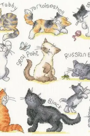 Offerta Speciale kit ricamo a punto croce - miagolio - Bothy Threads