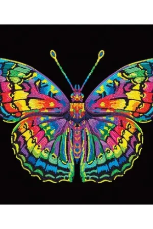 Kit ricamo diamante - Farfalla al neon - Diamond Dotz Ultimissimo Modello
