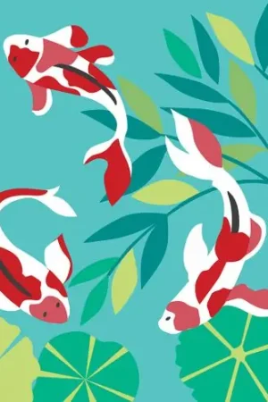 Canovaccio antico - carpa koi - DMC Spedizione Espresso