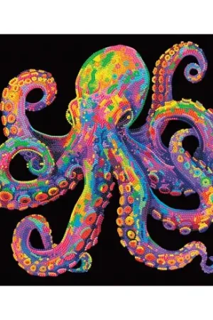 Kit ricamo diamante - Polpo al neon - Diamond Dotz Bestseller