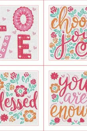 Kit ricamo diamante - 4 disegni “Amore - Diamond Dotz Novità