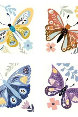 Prezzo Scontato Kit ricamo diamante - 4 disegni di "farfalle" - Diamond Dotz