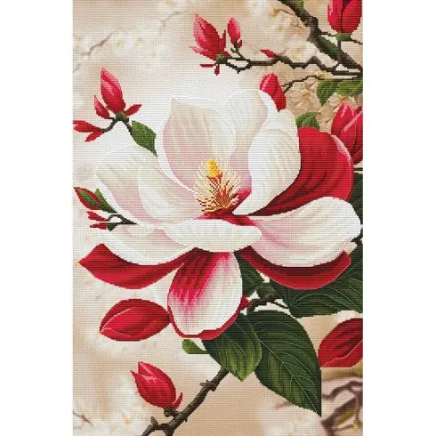 kit ricamo a punto croce - Magnolia Reale - Nova Sloboda Prezzo Ridotto