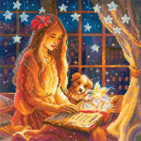 Reso Gratuito kit ricamo a punto croce - Libro magico - Riolis