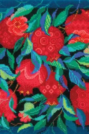 Kit cuscino da ricamo - Melograni da giardino - Riolis Saldi