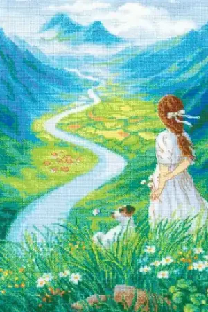 kit ricamo a punto croce - Dove va il fiume - Riolis Affare