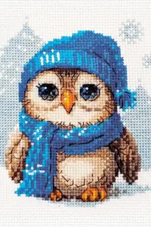 Promozione kit ricamo a punto croce - Gufo coccoloso - Aine