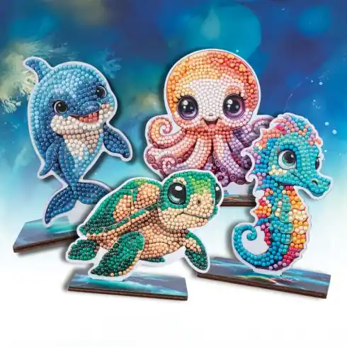statuetta di diamante - Pacchetto animali dell'oceano - Crystal Art D.I.Y Miglior Prezzo