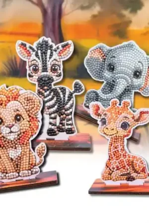 A Buon Prezzo statuetta di diamante - Pacchetto Animali Safari - Crystal Art D.I.Y