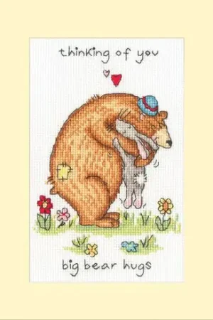 Ordina Subito Kit bigliettini da ricamare - Abbracci dell'orso - Bothy Threads