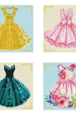 Acquista Ora Kit ricamo diamante - 4 designi di "abito" - Diamond Dotz