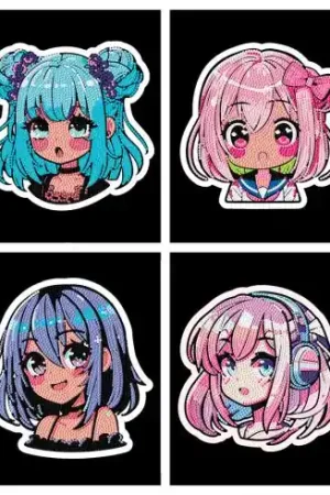 Occasione Imperdibile Kit ricamo diamante - 4 disegni Ragazze manga - Dotzies