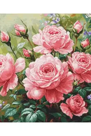 Solo Oggi kit ricamo a punto croce - Rose da giardino - Luca-S