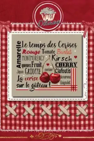 Spedito Oggi Foglio di punto croce - Ciliegia ciliegia - Isabelle Haccourt Vautier