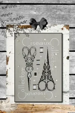 Foglio di punto croce - Forbici da collezione - Isabelle Haccourt Vautier Solo Oggi