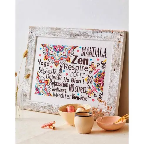 Foglio di punto croce - Mandala Zen - Isabelle Haccourt Vautier Ultima Occasione