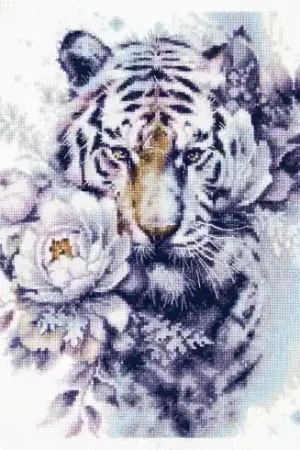 Spedizione Espresso kit ricamo a punto croce - La tigre bianca - Magic Needle