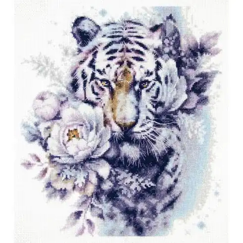 Spedizione Espresso kit ricamo a punto croce - La tigre bianca - Magic Needle