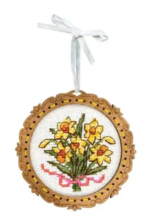 Novità Kit di ornamenti da ricamare - Mazzo di narcisi - MP Studia