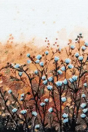 Prezzo Ridotto kit ricamo a punto croce - Campo all'alba - Panna